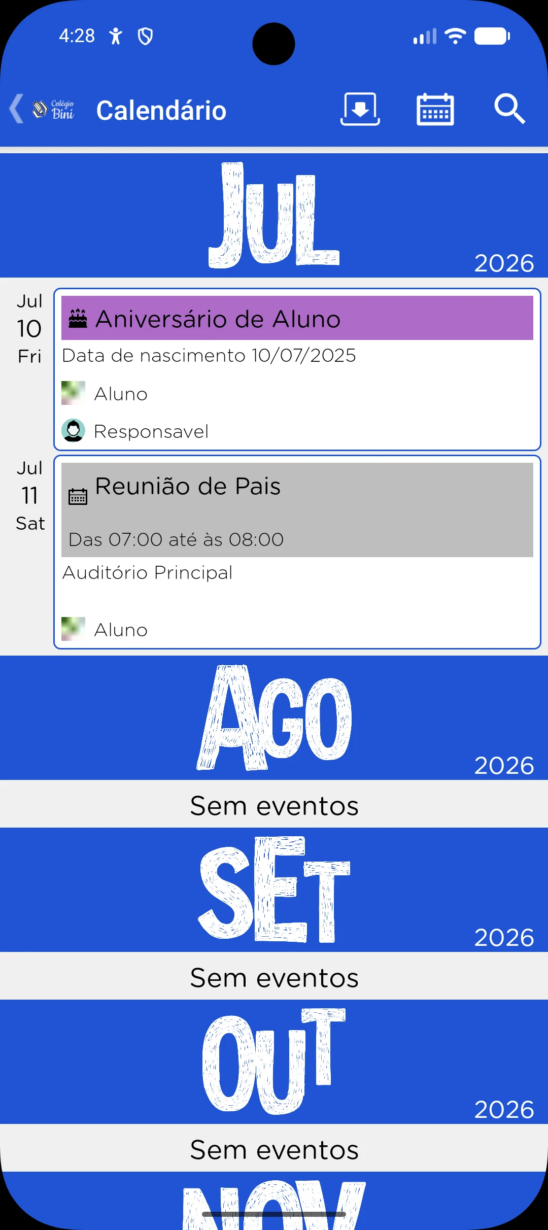 Colégio Bini screenshot